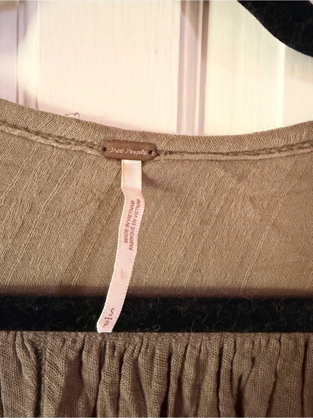 Free People Washed Olive Button-Front Peasant Tunic - Picture 2 of 5